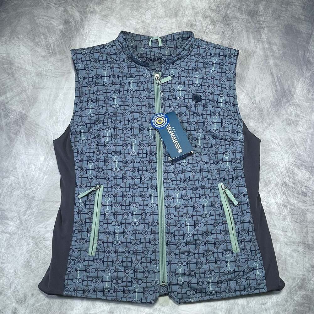 Romfh Ladies Hampton Quilted Vest Brook / Lichen Bit Print XLG